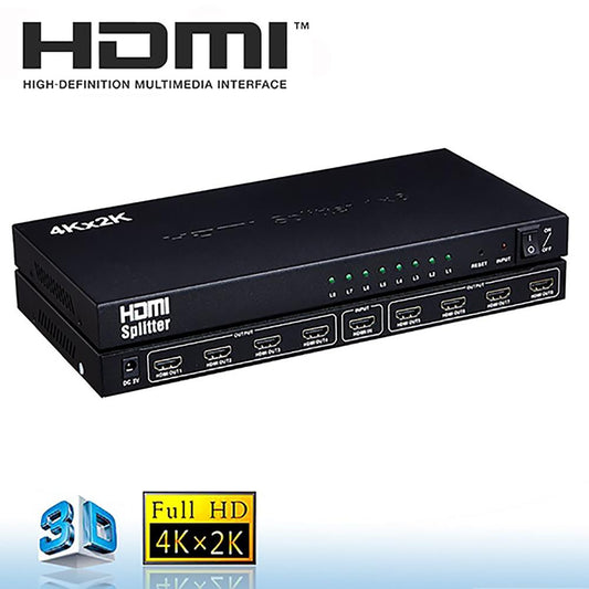 8Way HDMI Splitter (1-in/8-out) 1080p, 3D, 4K 30Hz