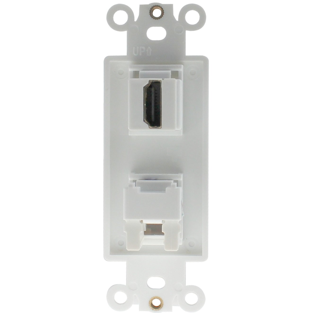Decora HDMI and Cat5e Connector Wall Plate