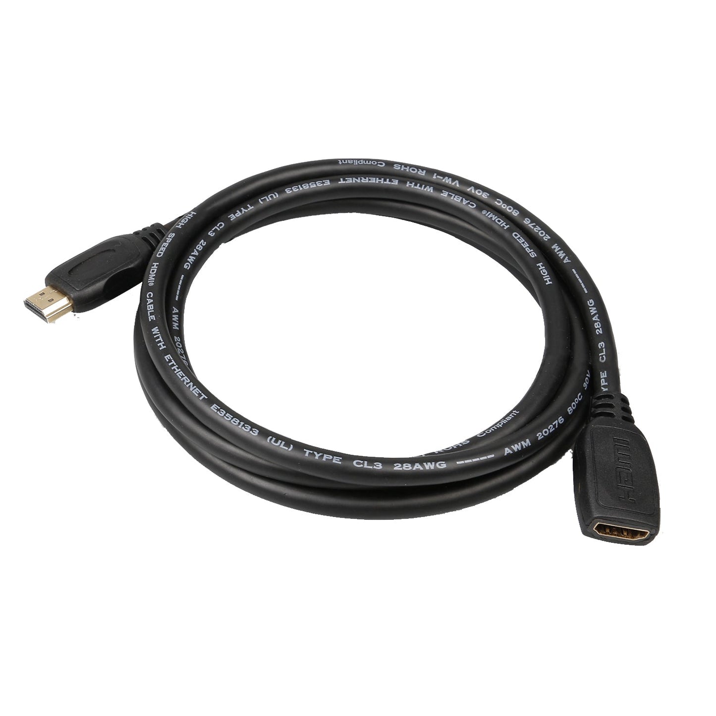 High Speed HDMI Extension Cable w/Ethernet 28AWG CL3 4K 60Hz