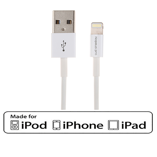 3Ft USB Charge/Sync Lightning Cable White with MFi Certified