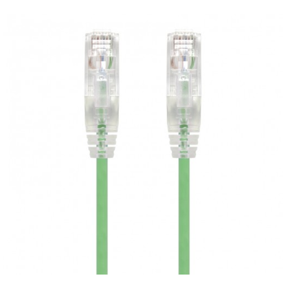 Slim Cat6 Ethernet Patch Cable Booted Green 28AWG
