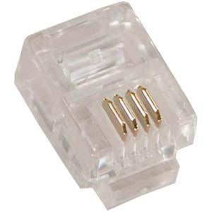 RJ11 (6P4C) Plug for Stranded Round Wire 100pk