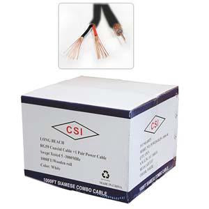 1000Ft Quad Shield RG59 w/2x18AWG Power Black CM