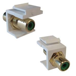 RCA Green F/F Keystone Module Ivory Plate