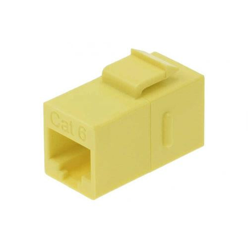 Cat.6 Inline Coupler w/Keystone Latch Yellow