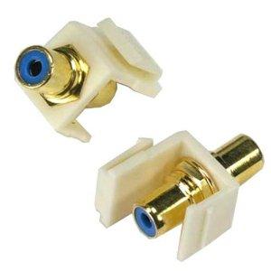 RCA Blue F/F Keystone Module Ivory Plate