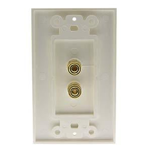 Banana Binding Post Decora Wall Plate White