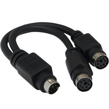 1Ft PS/2 Y-Cable, Single PS/2 Male to Dual PS/2 Female