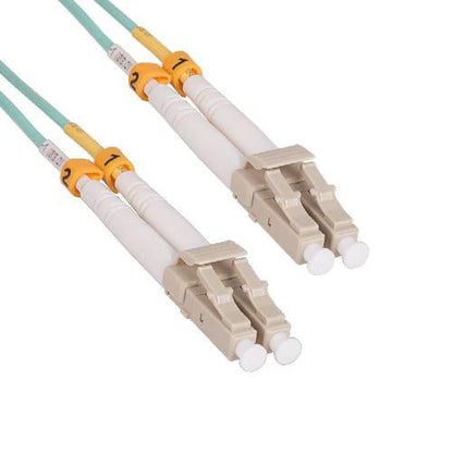 25M OM4 LC-LC 10Gb 50/125 Duplex Multimode Fiber Patch Cable Aqua Jacket