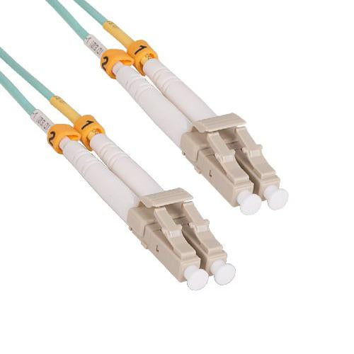 20M OM4 LC-LC 10Gb 50/125 Duplex Multimode Fiber Patch Cable Aqua Jacket