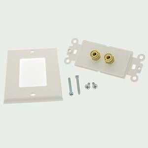 Banana Binding Post Decora Wall Plate White