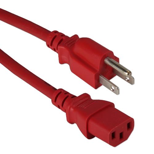 6Ft 18 AWG Universal Power Cord Cable Red