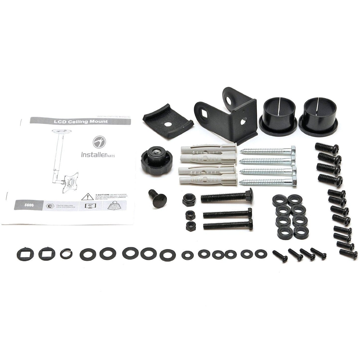 Flat TV Ceiling Mount 23~42" Tilt/Swivel, LCD-504A Black