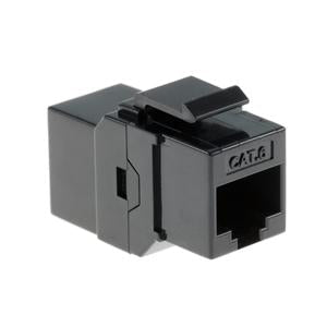 Cat.6 Inline Coupler w/Keystone Latch Black