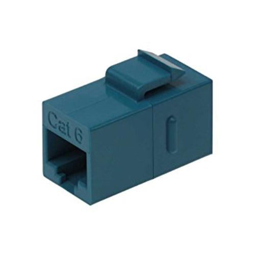 Cat.6 Inline Coupler w/Keystone Latch Blue