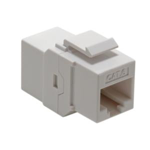 Cat.6 Inline Coupler w/Keystone Latch White