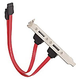 SATA to eSATA Cable with Bracket 2 Port 16" Cable