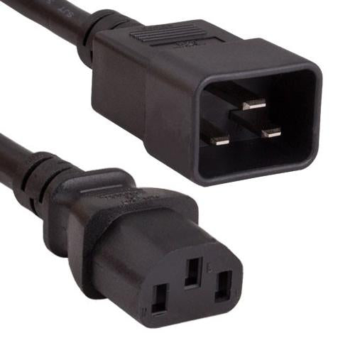 3Ft 14AWG 15A 250V Power Cord (IEC320 C13 to IEC320 C20)